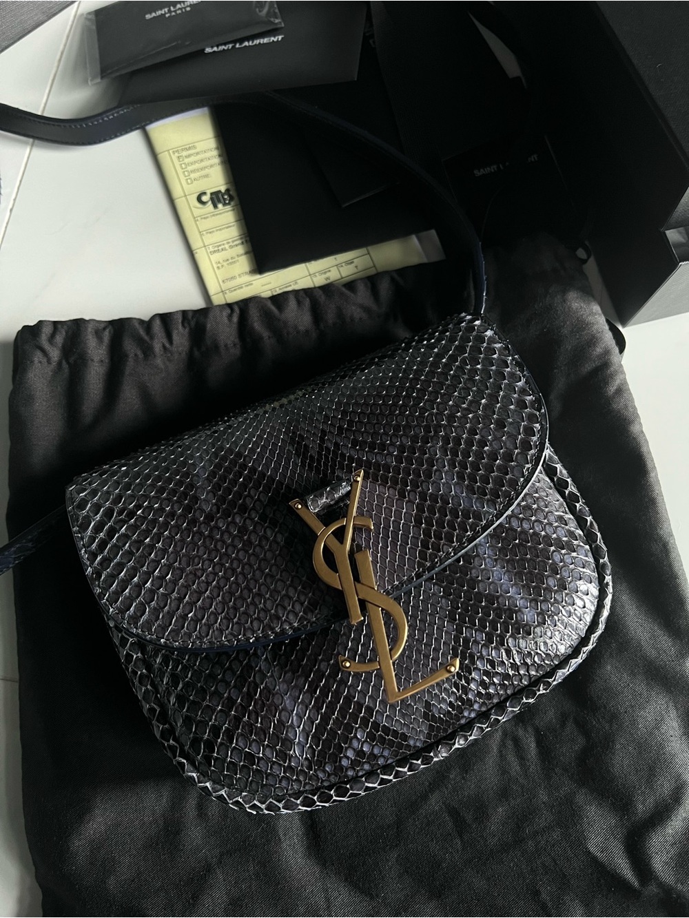 NWT Saint Laurent Kaia Python Bag